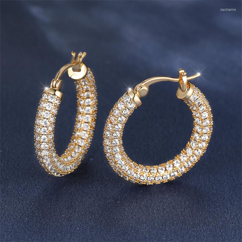 Hoop Earrings Luxury Full Zircon Stone For Women Wedding Bride Gold Silver Color White Crystal Engagement Party Jewelry
Hoop Earrings Luxury Full Zircon Stone For Women Wedding Bride Gold Silver Color White Crystal Engagement Party Jewelry