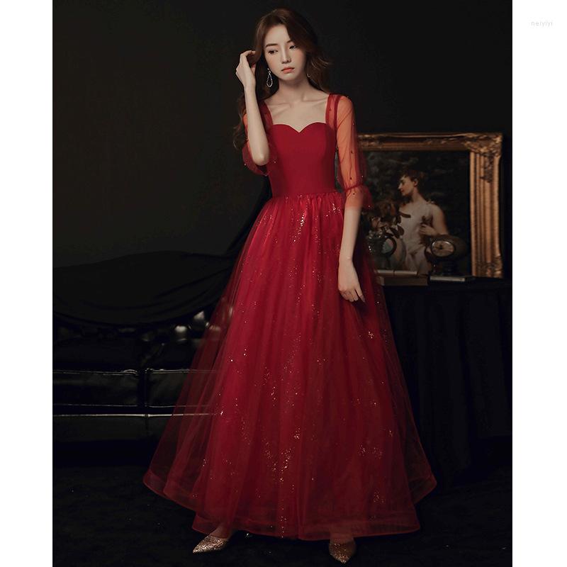 Ethnic Clothing Burgundy Exquisite Sequin Beading Evening Dress Elegant Square Neck Formal Backless Long Party Prom Dresses Toast
Ethnic Clothing Burgundy Exquisite Sequin Beading Evening Dress Elegant Square Neck Formal Backless Long Party Prom Dresses Toast