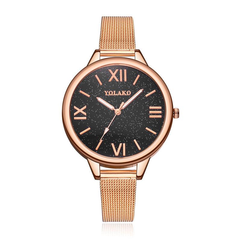 Wristwatches Women Watches Rosy Gold Starry Sky Casual Quartz Watch Metal Mesh Stainless Steel Relogio Feminino, Silver
Wristwatches Women Watches Rosy Gold Starry Sky Casual Quartz Watch Metal Mesh Stainless Steel Relogio Feminino, Silver