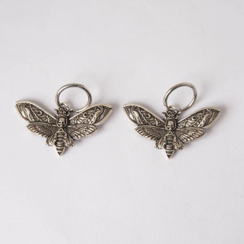 Hoop Earrings 12pairs Punk Animal Gothic Style Moth Skull Creative Jewelry Gift