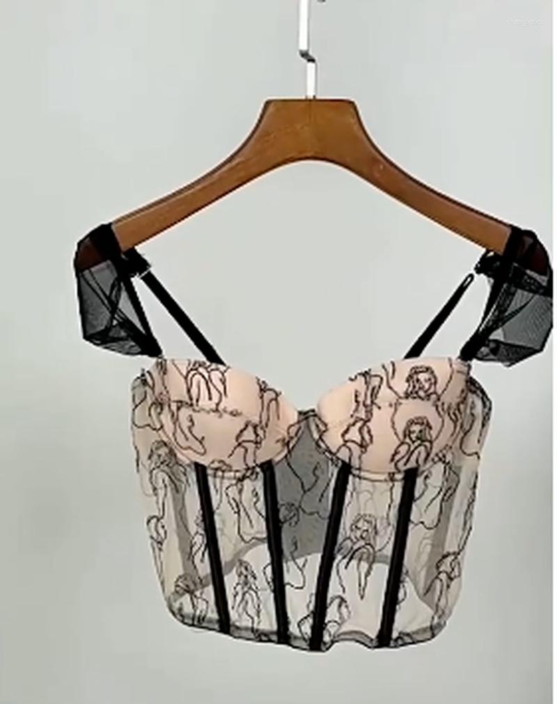 Women' Tanks Head Beauty Embroidery French Lace Suspender Top Women' Summer Outer Wear Short Collarbone Crop Tops, Black
Women' Tanks Head Beauty Embroidery French Lace Suspender Top Women' Summer Outer Wear Short Collarbone Crop Tops, Black