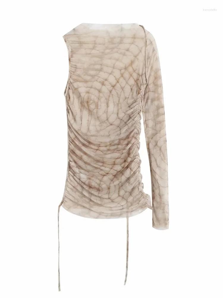 Women' Blouses Girls Fashion Skew Collar Single Long Sleeve Blouse Spring Summer Womens Pleated Tops Female Asymmetry Casual, As photo
Women' Blouses Girls Fashion Skew Collar Single Long Sleeve Blouse Spring Summer Womens Pleated Tops Female Asymmetry Casual, As photo