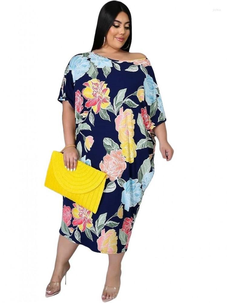 Casual Dresses Round Neck Short Sleeve Floral Print Dress Summer Elegant Fashion Women Loose Robes Lady Party Vestidos Femininos
Casual Dresses Round Neck Short Sleeve Floral Print Dress Summer Elegant Fashion Women Loose Robes Lady Party Vestidos Femininos