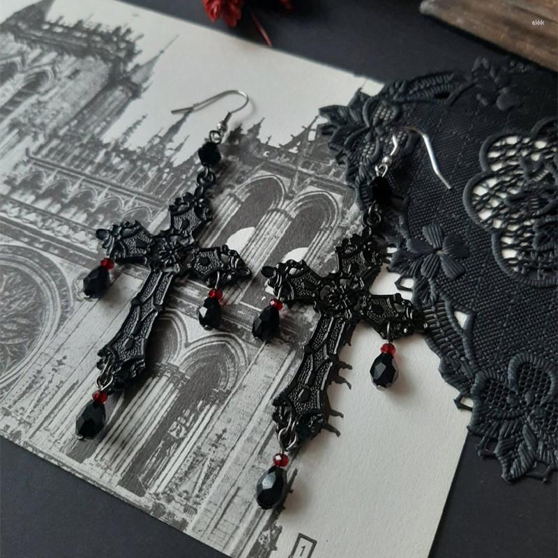Dangle Earrings Gothic Punk Black Cross Crystal Chandelier Women's Gifts Korean Fashion Retro Jewelry Steampunk Accessories
Dangle Earrings Gothic Punk Black Cross Crystal Chandelier Women's Gifts Korean Fashion Retro Jewelry Steampunk Accessories