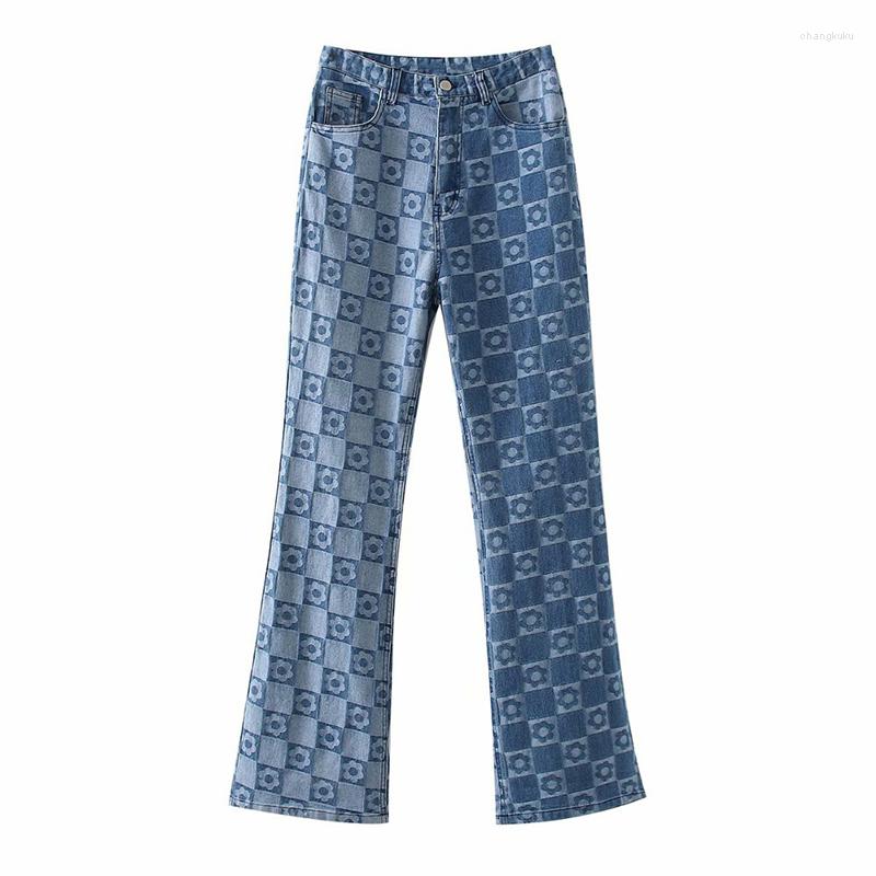 Women's Jeans Harajuku Floral Checkerboard Straight Jean Y2K Vintage High Wasit Pockets Demin Pants Casuak Elastic Soft Streetwear Autumn, Blue
Women's Jeans Harajuku Floral Checkerboard Straight Jean Y2K Vintage High Wasit Pockets Demin Pants Casuak Elastic Soft Streetwear Autumn, Blue