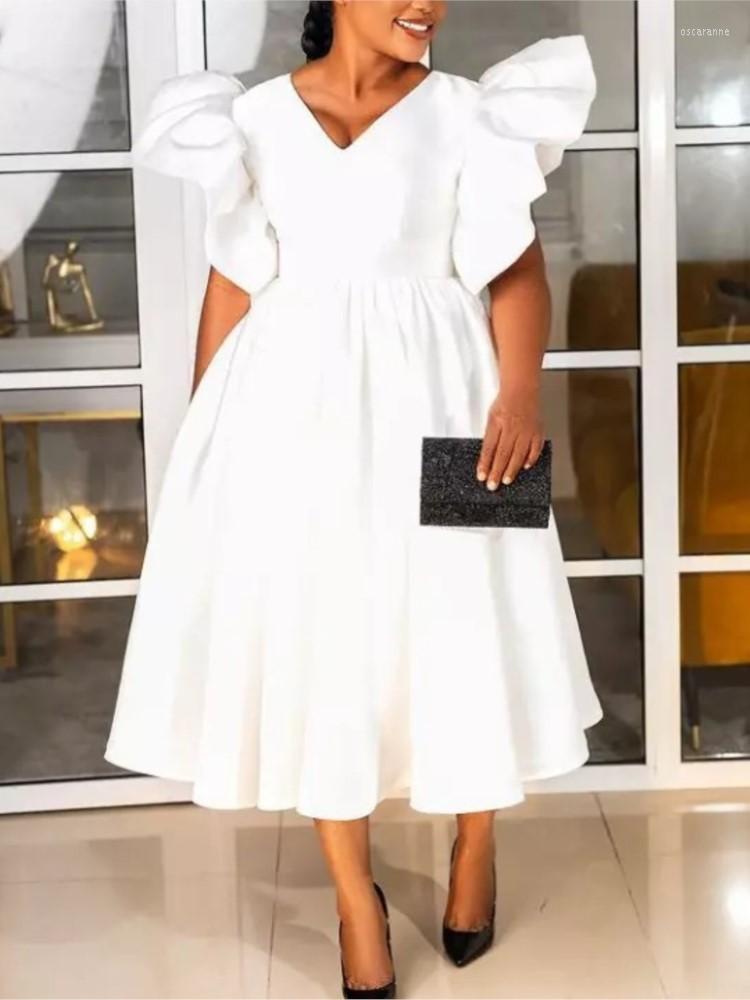 Ethnic Clothing African A Line Dress Women Ruffle Patchwork Short Sleeve Africa Summer Fashion Elegant Party Vestidos
Ethnic Clothing African A Line Dress Women Ruffle Patchwork Short Sleeve Africa Summer Fashion Elegant Party Vestidos