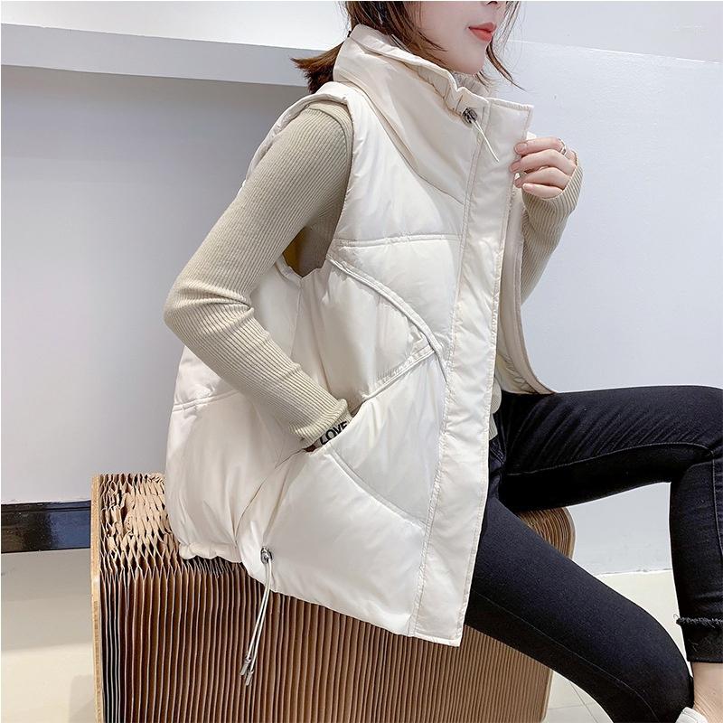 Women' Vests 2023 Glossy Down Cotton Vest Women' Fashion Short Slim Sleeveless Parkas Waistcoat Autumn Winter Casual Warm Tops, White
Women' Vests 2023 Glossy Down Cotton Vest Women' Fashion Short Slim Sleeveless Parkas Waistcoat Autumn Winter Casual Warm Tops, White