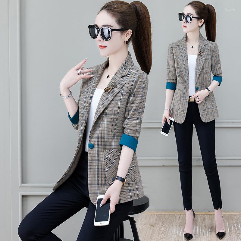 Women's Suits Blazer Women Plaid Small Suit Jacket Ladies 2023 Spring-Autumn Slim Fit And Thin All-match Temperament Casual Top Blaz, Red grid
Women's Suits Blazer Women Plaid Small Suit Jacket Ladies 2023 Spring-Autumn Slim Fit And Thin All-match Temperament Casual Top Blaz, Red grid