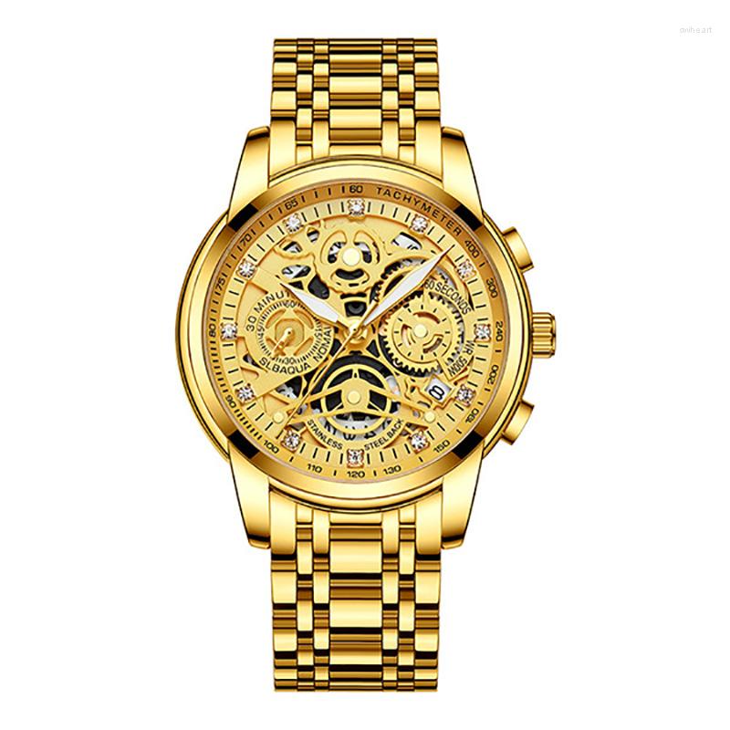 Wristwatches Quartz Crystal Mens Watches Top Stainless Steel Watch Casual Style Gold For Men Calendar Chronograph Clock, Ot0105-black
Wristwatches Quartz Crystal Mens Watches Top Stainless Steel Watch Casual Style Gold For Men Calendar Chronograph Clock, Ot0105-black