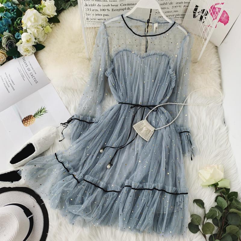 Casual Dresses ZCWXM Women Elegant Chrismas Mesh Puff Prom Star Shiny Sequins Gauze Flare Sleeve Lace-up Princess Dress Female, Black
Casual Dresses ZCWXM Women Elegant Chrismas Mesh Puff Prom Star Shiny Sequins Gauze Flare Sleeve Lace-up Princess Dress Female, Black