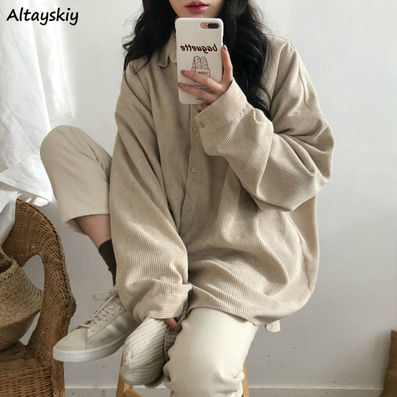 Women' Blouses Shirts Shirts Women Autumn Apricot Solid Corduroy Long Sleeve Daily Simple Womens Minimalist Female Blouses Ulzzang Loose Classic 230313
Women' Blouses Shirts Shirts Women Autumn Apricot Solid Corduroy Long Sleeve Daily Simple Womens Minimalist Female Blouses Ulzzang Loose Classic 230313