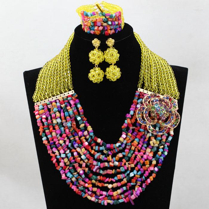 Necklace Earrings Set Wonderful Yellow Pink Crystal Wedding Nigerian Beads Jewelry Multicolor Stone Engagement WA978, Picture shown
Necklace Earrings Set Wonderful Yellow Pink Crystal Wedding Nigerian Beads Jewelry Multicolor Stone Engagement WA978, Picture shown