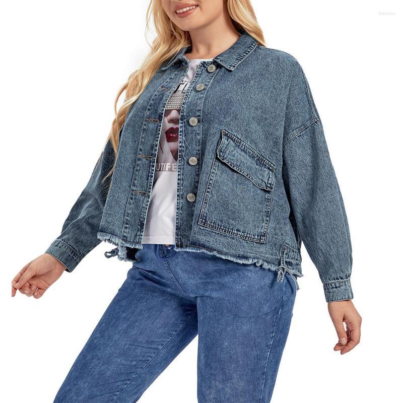 Women's Jackets Women's Denim Jacket Autumn Chic Elegant For Chubby Women Cotton Short Style Woven, Blue
Women's Jackets Women's Denim Jacket Autumn Chic Elegant For Chubby Women Cotton Short Style Woven, Blue