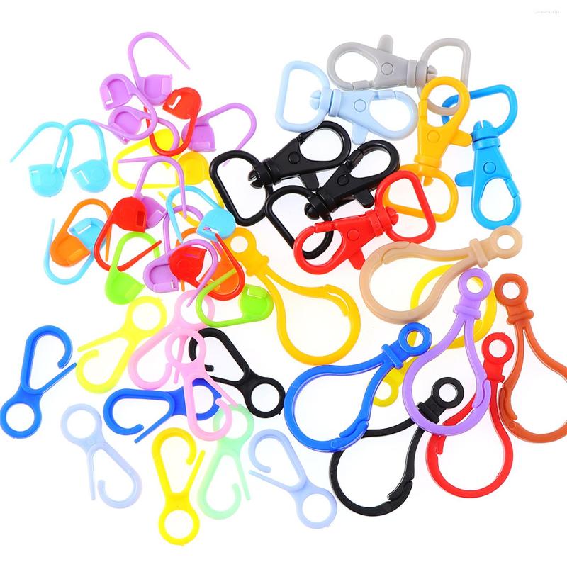 

Keychains 10/50 Pieces Random Cute Candy Color Plastic Key Ring Keys Unbreakable Buckle DIY Jewelry Making Pendant Decorate