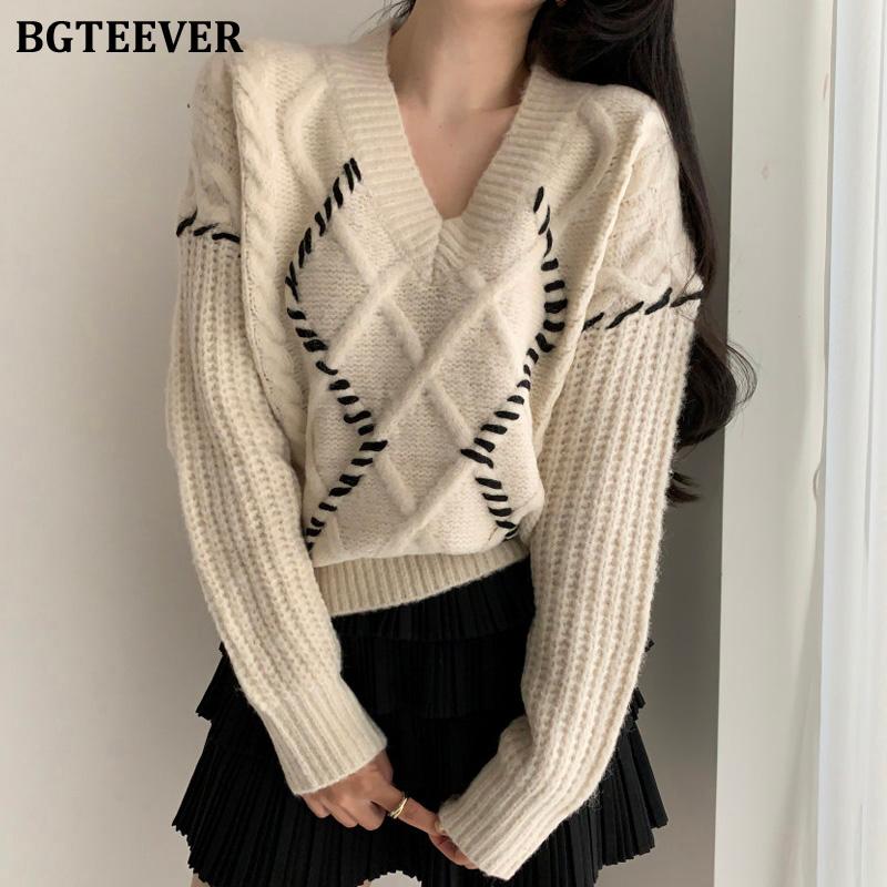Women's Sweaters BGTEEVER Stylish Patchwork Women Sweater 2023 Autumn Winter Full Sleeve Female Knitting Tops V-neck Loose Pullover Jumpers, Gray
Women's Sweaters BGTEEVER Stylish Patchwork Women Sweater 2023 Autumn Winter Full Sleeve Female Knitting Tops V-neck Loose Pullover Jumpers, Gray