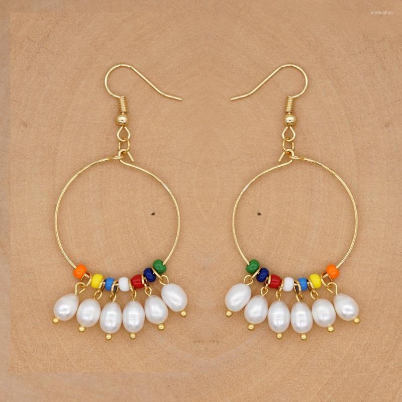 Hoop Earrings 10Pairs/LOT Handmade Glass Bead Freshwater Baroque Pearl Bohemian Jewelry Stainless Steel Hoops For Women
Hoop Earrings 10Pairs/LOT Handmade Glass Bead Freshwater Baroque Pearl Bohemian Jewelry Stainless Steel Hoops For Women