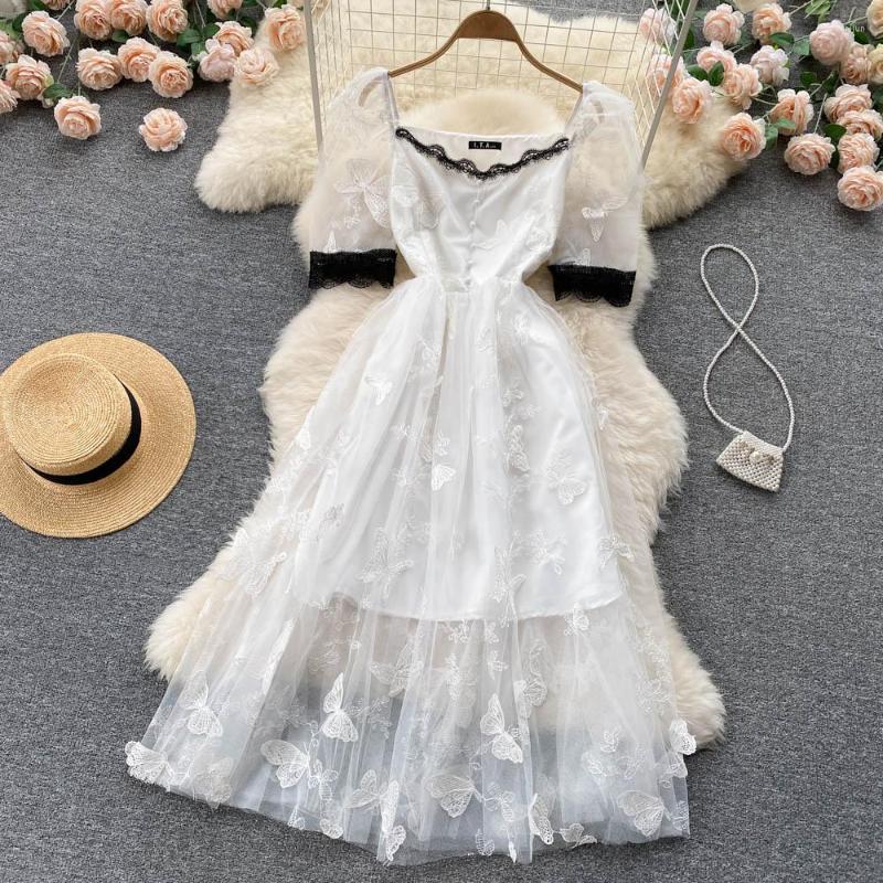 Casual Dresses ZCWXM Summer Lolita Long Dress Women Vintage Butterfly Mesh Square Collar Short Sleeve High Waist A-Line Elegant Vestidos, Apricot
Casual Dresses ZCWXM Summer Lolita Long Dress Women Vintage Butterfly Mesh Square Collar Short Sleeve High Waist A-Line Elegant Vestidos, Apricot
