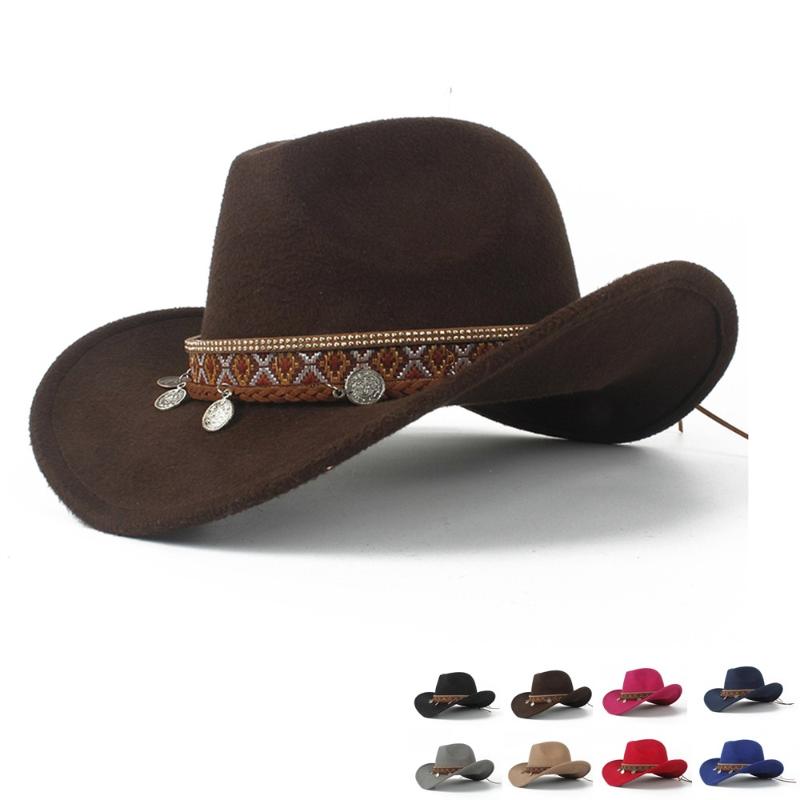 Wide Brim Hats Western Cowboy Hat For Women Roll-up Elegant Lady Fascinator Outblack Sombrero Hombre Jazz Cap Size 56-58, Black
Wide Brim Hats Western Cowboy Hat For Women Roll-up Elegant Lady Fascinator Outblack Sombrero Hombre Jazz Cap Size 56-58, Black