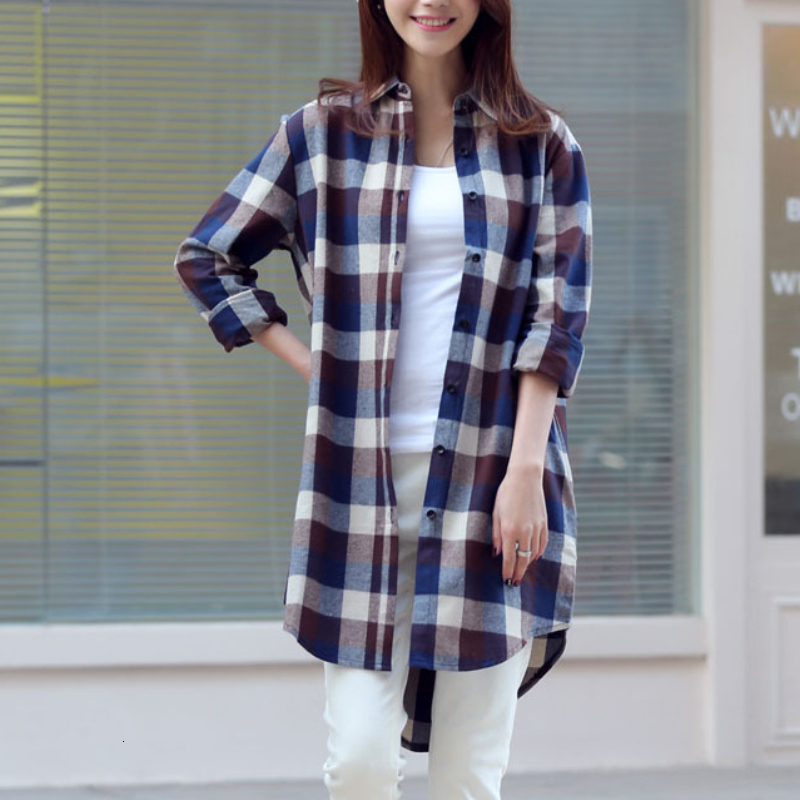 Women's Blouses Shirts Autumn Button Down Shirt for Women Plus Size Cotton Long Plaid Flannel Shirt Korean Full Sleeve Casual Loose Blouse 230313, Green 1
Women's Blouses Shirts Autumn Button Down Shirt for Women Plus Size Cotton Long Plaid Flannel Shirt Korean Full Sleeve Casual Loose Blouse 230313, Green 1