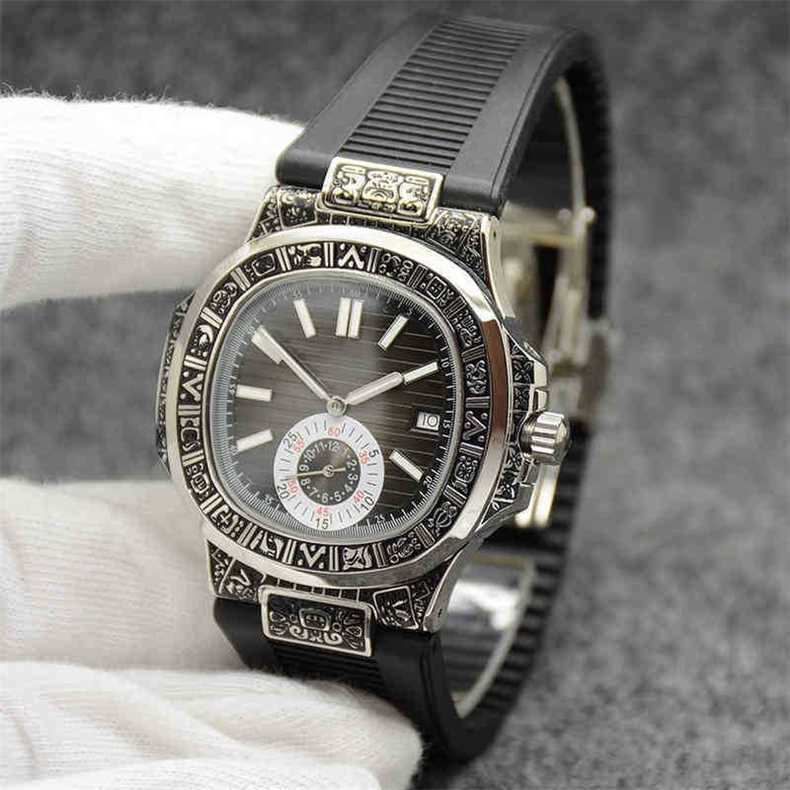 aaaaa Classic Mark Chronograph Men Stopwatch Rust-free Rubber Band Mechanical motion Automatic sports Calendar Clock Black lea V1Z7, Color3
aaaaa Classic Mark Chronograph Men Stopwatch Rust-free Rubber Band Mechanical motion Automatic sports Calendar Clock Black lea V1Z7, Color3