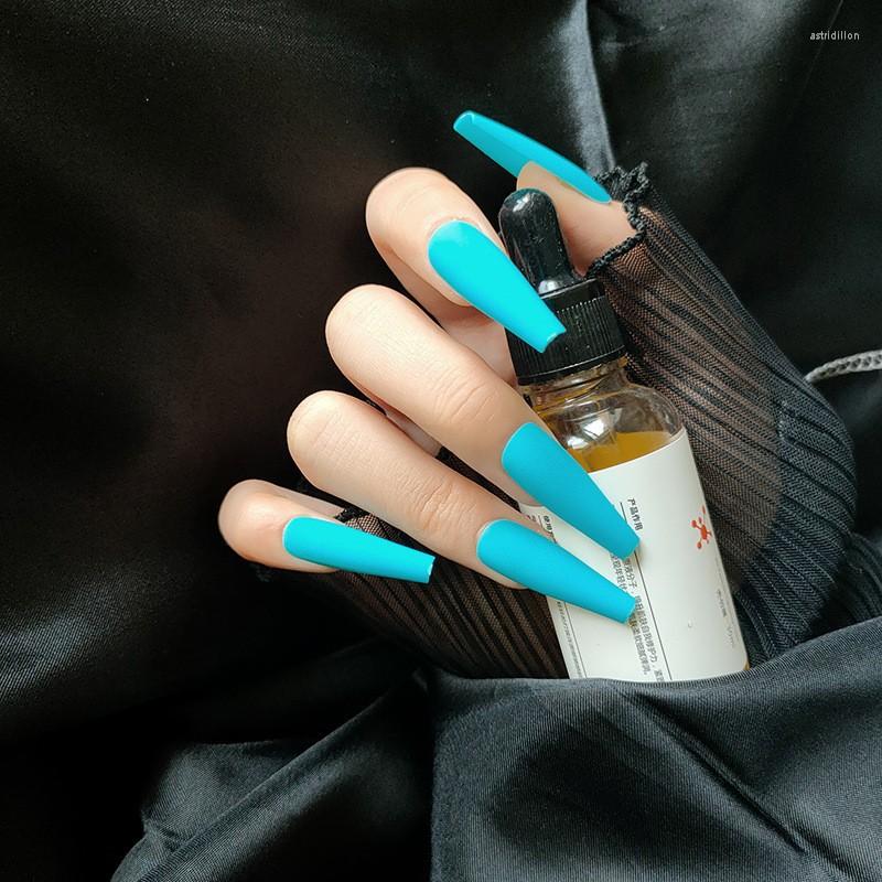 False Nails Extra-long Coffin Fake Removable Solid Color Matte Lake Blue Nail Patch DIY Art 24Pcs, Y16(with glue)
False Nails Extra-long Coffin Fake Removable Solid Color Matte Lake Blue Nail Patch DIY Art 24Pcs, Y16(with glue)