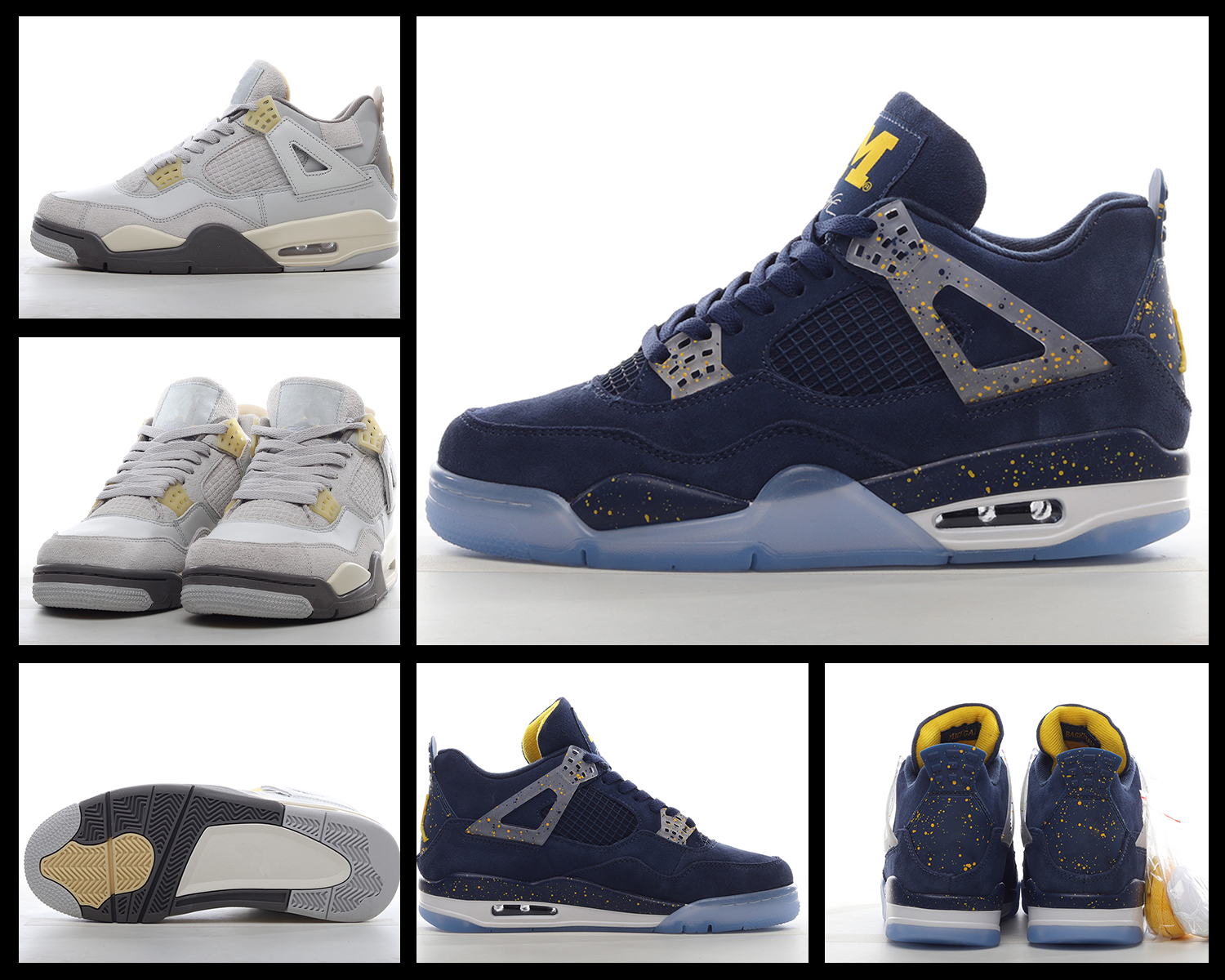 Jumpman 4 Michigan Wolverines Basketball Shoes 4s SE Craft Photon Dust Outdoor Sports Sneakers With Box, #1
Jumpman 4 Michigan Wolverines Basketball Shoes 4s SE Craft Photon Dust Outdoor Sports Sneakers With Box, #1