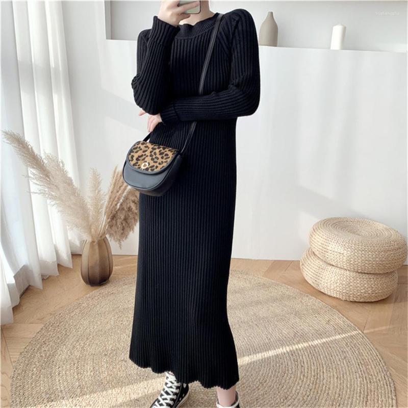 Casual Dresses Winter Thick Knit O-Neck Dress Women Autumn Retro A-Line Elegant Solid Knitted Party Vestidos Mujer, Black
Casual Dresses Winter Thick Knit O-Neck Dress Women Autumn Retro A-Line Elegant Solid Knitted Party Vestidos Mujer, Black