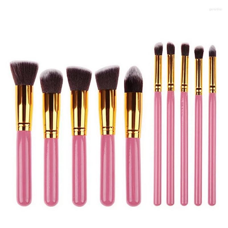 Makeup Brushes 10 Pieces Wooden Handle Brush Set Professional Pink Soft Hair Tool Portable And Easy To Clean 
Makeup Brushes 10 Pieces Wooden Handle Brush Set Professional Pink Soft Hair Tool Portable And Easy To Clean