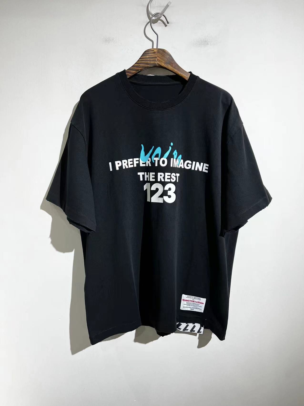 Union T-shirt Men Women 1:1 Chest Lettering Union Short Sleeved Shirt, Black
