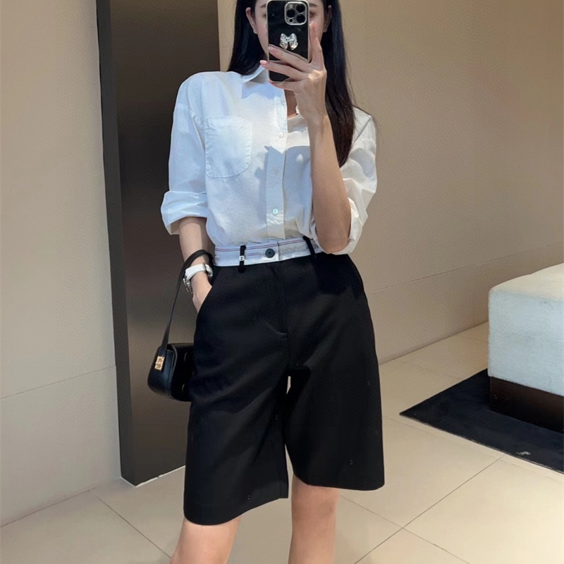 Women Fashion Short Pants Black Shorts Female Summer Trousers with Designed Webbing Outdoor Bottom Clothes Outerwear, White
Women Fashion Short Pants Black Shorts Female Summer Trousers with Designed Webbing Outdoor Bottom Clothes Outerwear, White