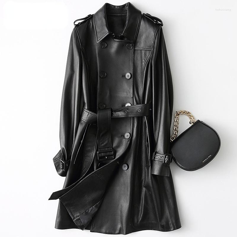 Women's Leather Autumn And Winter Women's Real Sheepskin Trench Coat Genuine Jacket Women Black Long Windbreaker Double-breasted
Women's Leather Autumn And Winter Women's Real Sheepskin Trench Coat Genuine Jacket Women Black Long Windbreaker Double-breasted