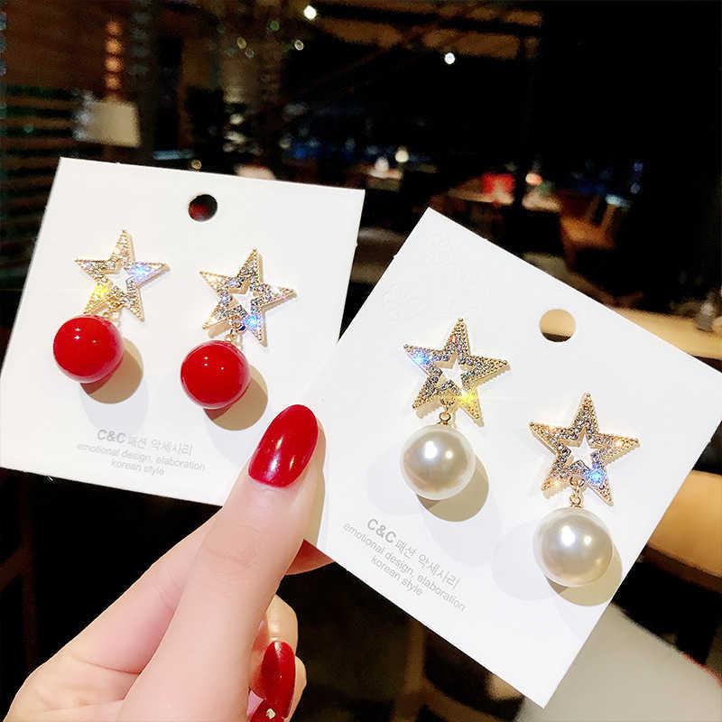 Dangle Chandelier Needle Studded Five-pointed Star Pearl Earrings Female Online Celebrity Temperament Earrings Korea Joker Earrings Jewelry G230313
Dangle Chandelier Needle Studded Five-pointed Star Pearl Earrings Female Online Celebrity Temperament Earrings Korea Joker Earrings Jewelry G230313
