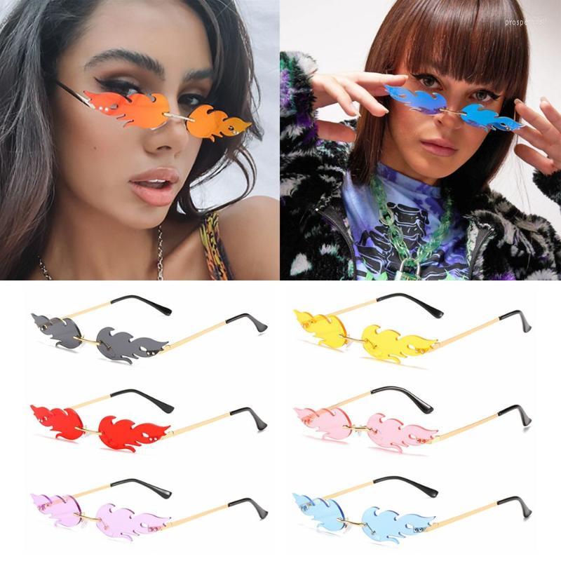Sunglasses Trendy Metal Rimless Party Cosplay Flame Shaped Fashion Sun Glasses For Women
Sunglasses Trendy Metal Rimless Party Cosplay Flame Shaped Fashion Sun Glasses For Women