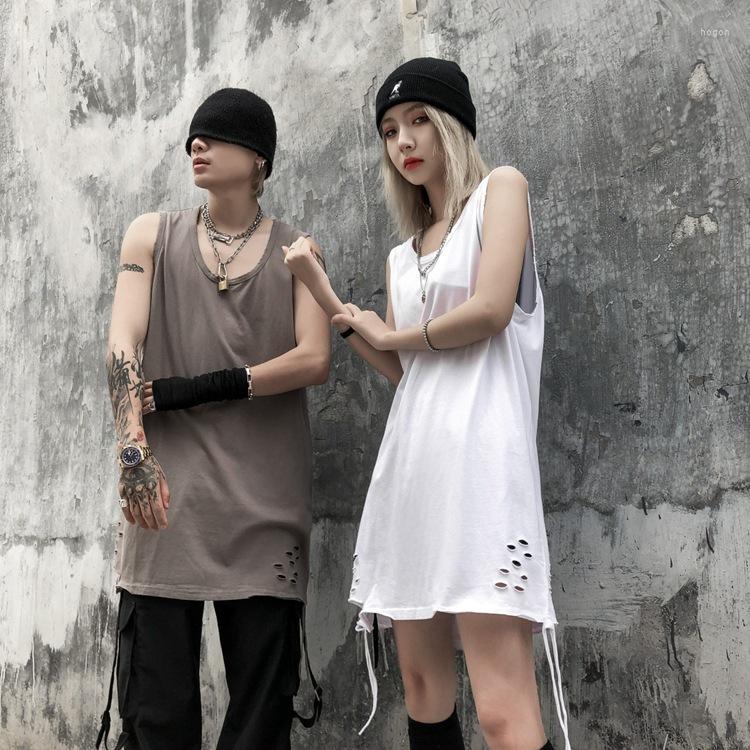Men's T Shirts Hem Hole CottonVest Summer European And American High Street Fashion Brand Hip Hop Long Sleeveless T-shirt Bottoming Shirt, Beige
Men's T Shirts Hem Hole CottonVest Summer European And American High Street Fashion Brand Hip Hop Long Sleeveless T-shirt Bottoming Shirt, Beige