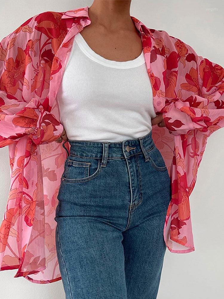 Women' Blouses Fashion Lapel Print Women' Shirts Long Sleeve Single Breasted Office Ladies Shirt 2023 Summer Elegant Casual Loose, 02 pink
Women' Blouses Fashion Lapel Print Women' Shirts Long Sleeve Single Breasted Office Ladies Shirt 2023 Summer Elegant Casual Loose, 02 pink