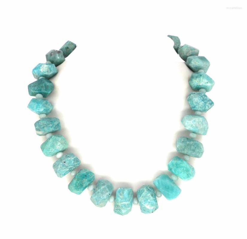 Pendant Necklaces Natural Amazonites Faceted Hand Cut Beads 14x22mm Toggle Clasp Necklace 20''
Pendant Necklaces Natural Amazonites Faceted Hand Cut Beads 14x22mm Toggle Clasp Necklace 20''