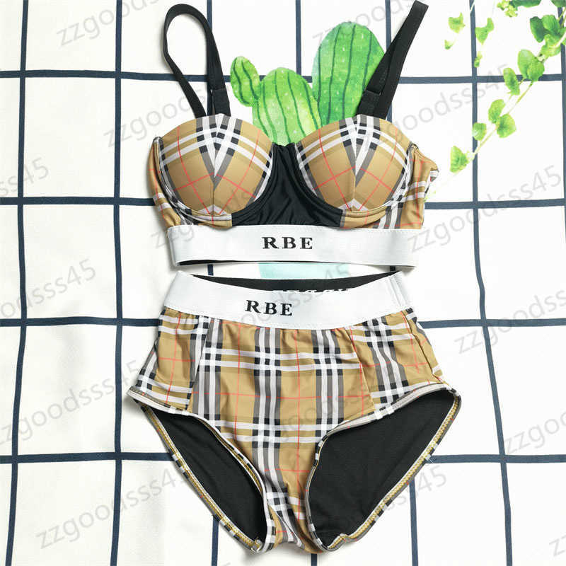 Womens Swimsuits Designer Summer Sexy Girl Classic Checked Line Print Fashion Luxury Casual Two-piece Vest With Shorts Swimsuit Set Femme Beachwear
Womens Swimsuits Designer Summer Sexy Girl Classic Checked Line Print Fashion Luxury Casual Two-piece Vest With Shorts Swimsuit Set Femme Beachwear