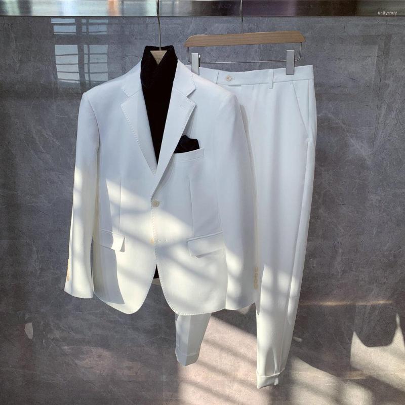 Men's Suits 2023 Arrival Spring Men Fashion Suit Men's Long Sleeve Casual Two Pieces Set Male Handsome Solid Color Blazer Pant H247, White
Men's Suits 2023 Arrival Spring Men Fashion Suit Men's Long Sleeve Casual Two Pieces Set Male Handsome Solid Color Blazer Pant H247, White