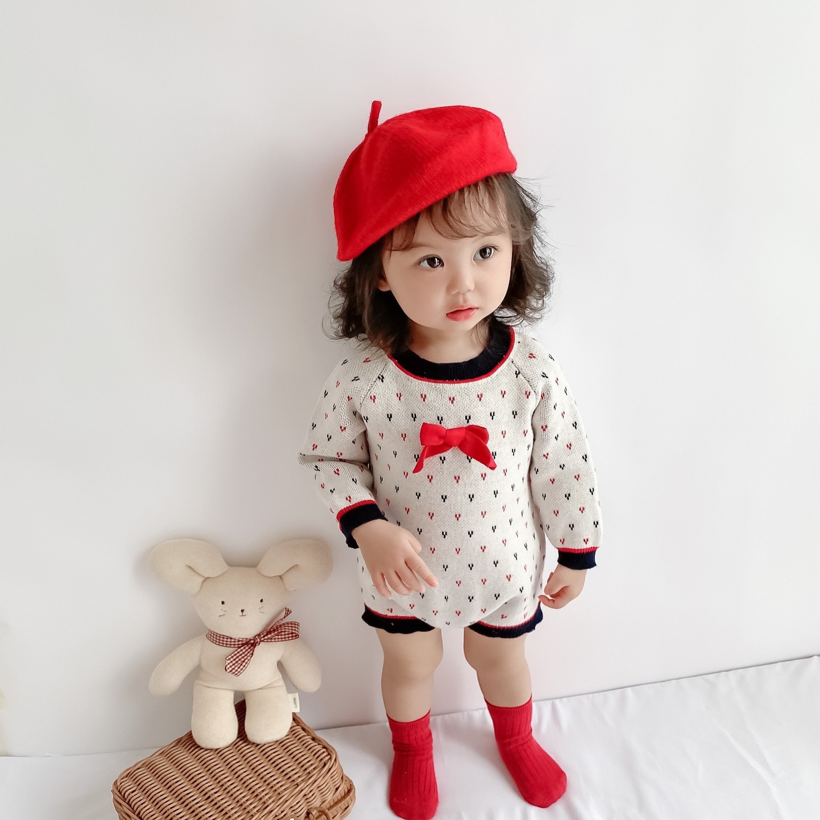 Caps Hats Autumn born Baby Girls Berets Infant Baby Girls Boys Casual Woolen Hat Toddler Kids Cotton Knitting Caps 230313