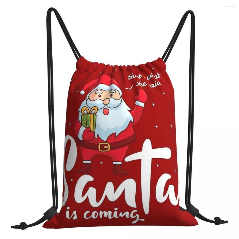 Shopping Bags Santa Is Coming Happy Year Kawaii Drawstring Shoe Clothes Storage Multi-function Teen Portable Rucksack Pouch, White
Shopping Bags Santa Is Coming Happy Year Kawaii Drawstring Shoe Clothes Storage Multi-function Teen Portable Rucksack Pouch, White