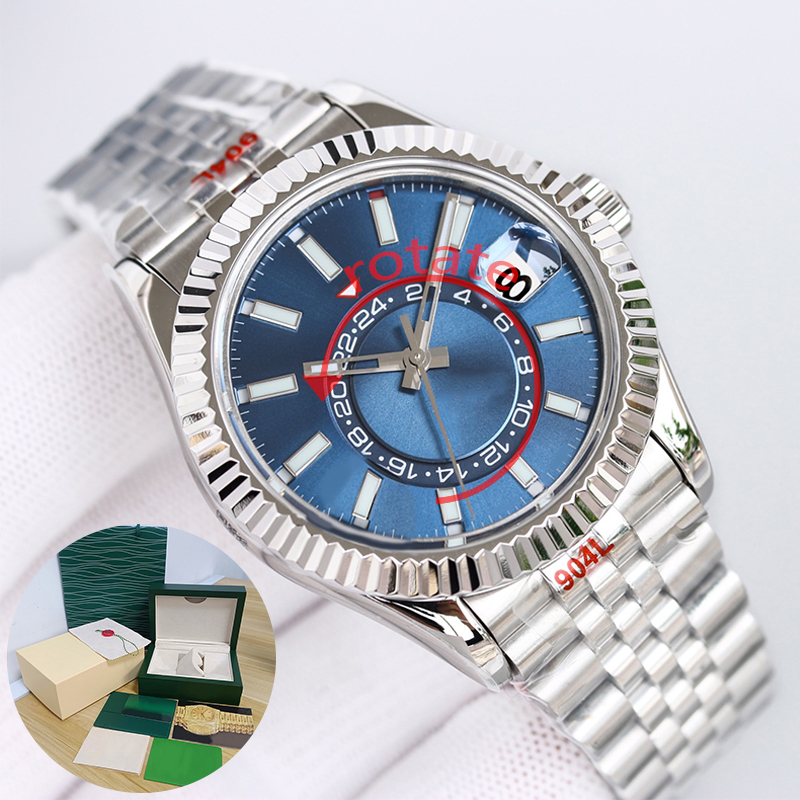 Rotating sky mens watch blue dial date of week automatic mechanical watch for watch 40mm stainless steel 904L sapphire scratch-proof mirror with watches box Dhgate, Waterproof
Rotating sky mens watch blue dial date of week automatic mechanical watch for watch 40mm stainless steel 904L sapphire scratch-proof mirror with watches box Dhgate, Waterproof
