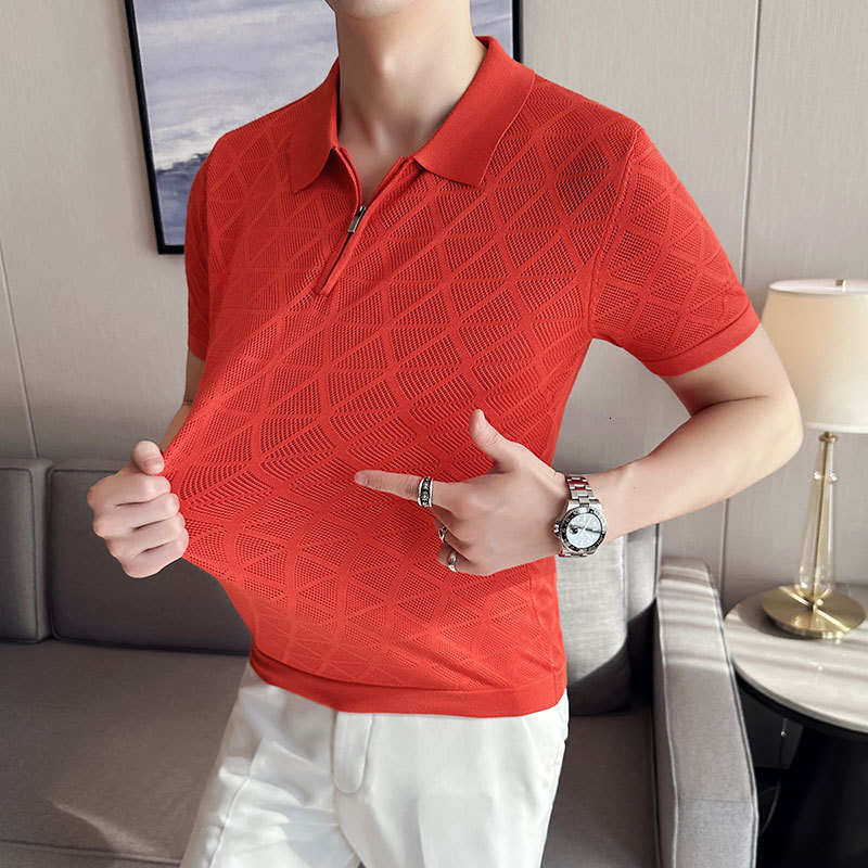 Men's T-Shirts Summer Thin Ice Silk Knitted Polo Shirts Mens Elasticity Mesh Casual T Shirt Male Short Sleeve O-Neck Slim Fit Breathable Polos 230313, Black
Men's T-Shirts Summer Thin Ice Silk Knitted Polo Shirts Mens Elasticity Mesh Casual T Shirt Male Short Sleeve O-Neck Slim Fit Breathable Polos 230313, Black