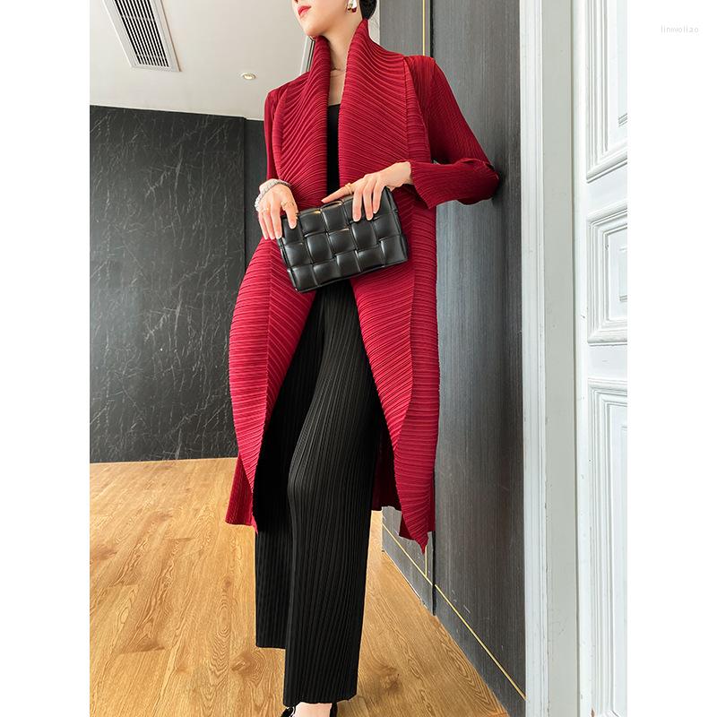 Women's Jackets Miyake Pleated Women's Jacket Autumn Style Lapel Long-sleeved Mid-length Windbreaker Loose Large Size Is Thin And, Picture color
Women's Jackets Miyake Pleated Women's Jacket Autumn Style Lapel Long-sleeved Mid-length Windbreaker Loose Large Size Is Thin And, Picture color