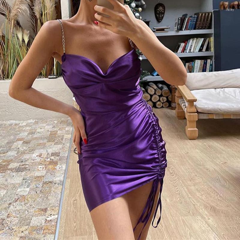 Casual Dresses BKLD Chain Thin Strap Bodycon Sexy Ruched Drawstring Mini Dress Club Party Sleeveless Women 2023 Spring Fashion Satin Outfit, Black
Casual Dresses BKLD Chain Thin Strap Bodycon Sexy Ruched Drawstring Mini Dress Club Party Sleeveless Women 2023 Spring Fashion Satin Outfit, Black