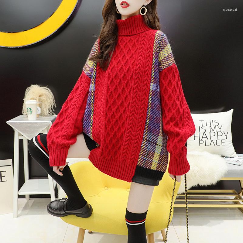 Women's Sweaters 2023 Patchwork Autumn Winter High-necked Sweater Female Korean Version Loose Lazy Port-flavored Pullovers Jacket, Khaki
Women's Sweaters 2023 Patchwork Autumn Winter High-necked Sweater Female Korean Version Loose Lazy Port-flavored Pullovers Jacket, Khaki