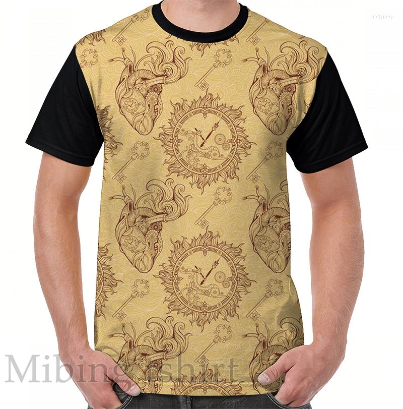 Men's T Shirts Funny Print Men Shirt Women Tops Tee Pattern Of Heart Clockwork And Key In Steampunk Style Graphic T-Shirt
Men's T Shirts Funny Print Men Shirt Women Tops Tee Pattern Of Heart Clockwork And Key In Steampunk Style Graphic T-Shirt