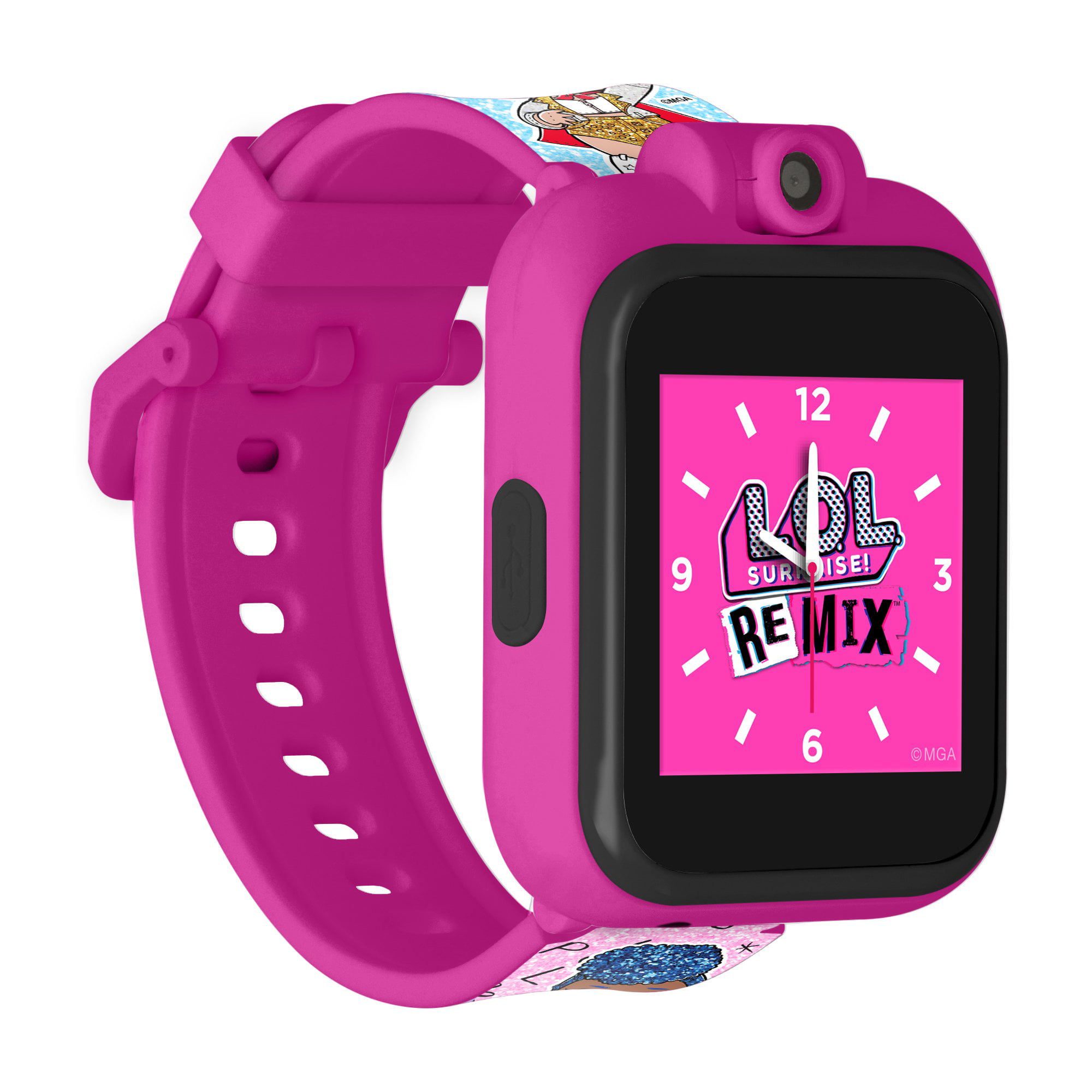 LOL Surprise! Kids smart watch pink/blue glitter base w/ I love Rock n Roll words printed all ages
LOL Surprise! Kids smart watch pink/blue glitter base w/ I love Rock n Roll words printed all ages