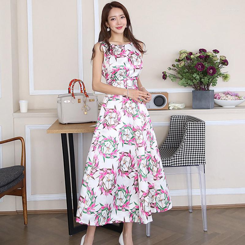 Casual Dresses Arrival Fashion Vintage Beach Cute Sleeveless Print Dress Women Elegant Temperament OL High Quality Long A-line, Blue
Casual Dresses Arrival Fashion Vintage Beach Cute Sleeveless Print Dress Women Elegant Temperament OL High Quality Long A-line, Blue
