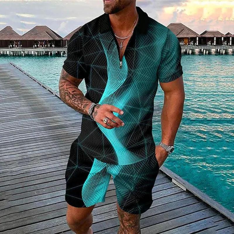 Men' Tracksuits Summer Tracksuit Suit Zipper Polo Shirt Oversized 2 Piece Sets For Men Business Casual Printed High Quality Fashion Outfits, Polo suit-3
Men' Tracksuits Summer Tracksuit Suit Zipper Polo Shirt Oversized 2 Piece Sets For Men Business Casual Printed High Quality Fashion Outfits, Polo suit-3