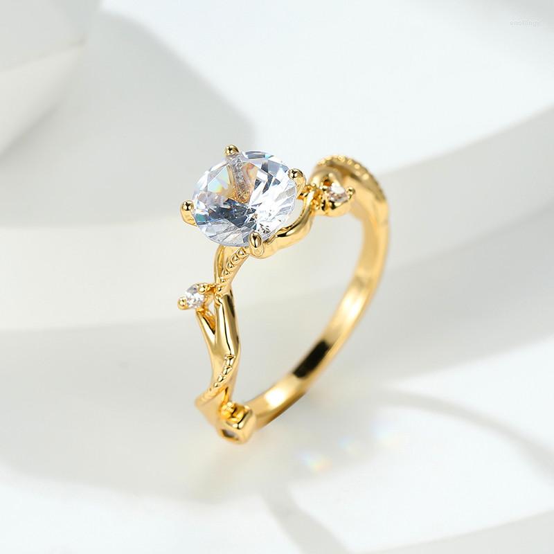 Wedding Rings Female White Crystal One Ring Charm Yellow Gold Color For Women Bride Round Stone Engagement
Wedding Rings Female White Crystal One Ring Charm Yellow Gold Color For Women Bride Round Stone Engagement